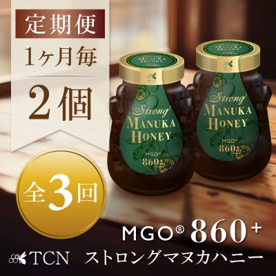 【毎月定期便】ストロングマヌカハニー【MGO860+】500g×2個　全3回【配送不可地域：離島】【4050133】