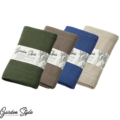 高吸水ガーゼフェイスタオル4枚セット　四重織シャリ感ガーゼ　和泉木綿(ガーデンスタイル)【1211399】