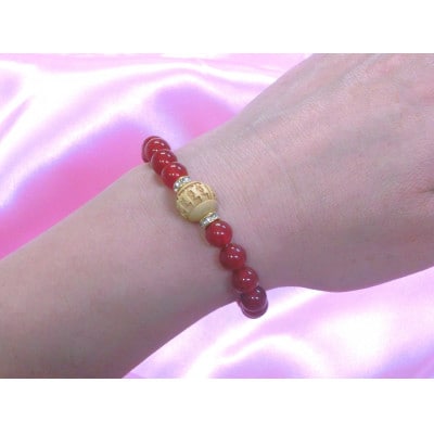 万事が馬九行く・柘植の九頭の馬ブレスレット　赤めのう【1703451】