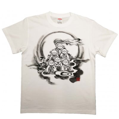 手描きTシャツ 仏画 六地蔵 (半袖 Mサイズ)【1615562】