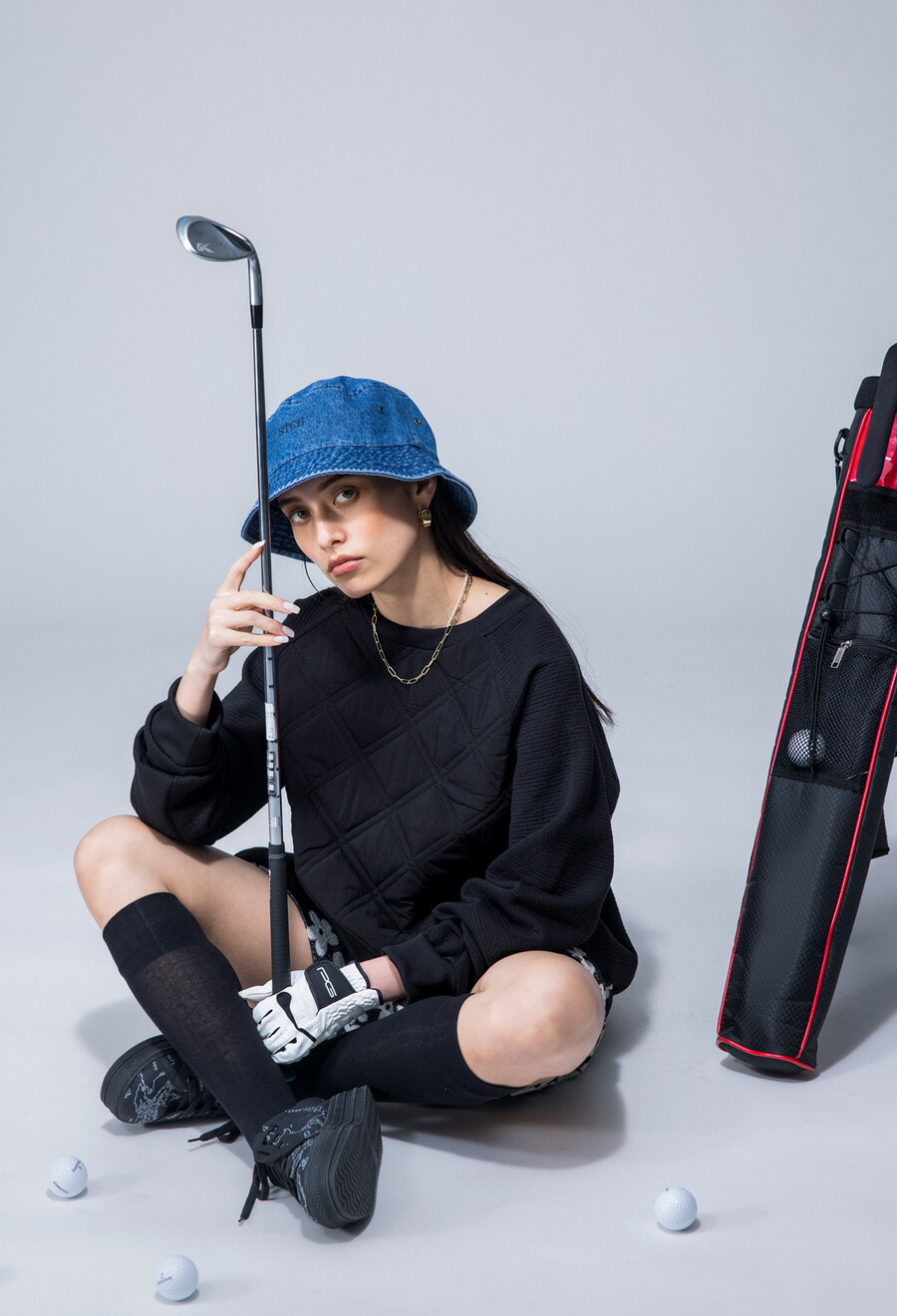 【ANTIQUA GOLF×STCH/アンティカ】キルトトップス(AST−00003−05−F)【1595115】