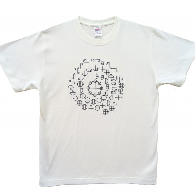 Tシャツ カタカムナ 麻炭 白 (半袖 150サイズ)【1619671】