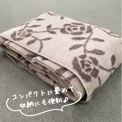 【江戸間4.5畳】ふんわりカットパイルの花柄カーペット261×261cmベージュ HGR−45−BE【1557897】