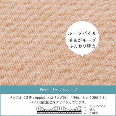 カーペット 日本製 抗菌防臭 軽量薄手 ジェミニ 261×261cm 江戸間 4.5畳用 ベージュ【1516593】