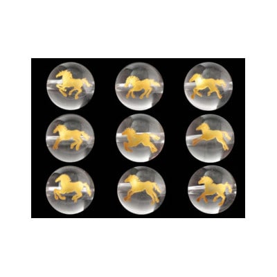 万事馬九行く(うまくいく)九頭の馬3色ブレスレット【配送不可地域：沖縄県】【1697653】