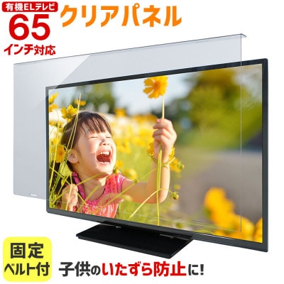 大阪府和泉市　有機ELテレビ65インチ用　テレビ画面保護パネル　クリアタイプ　テレビガード【1669371】