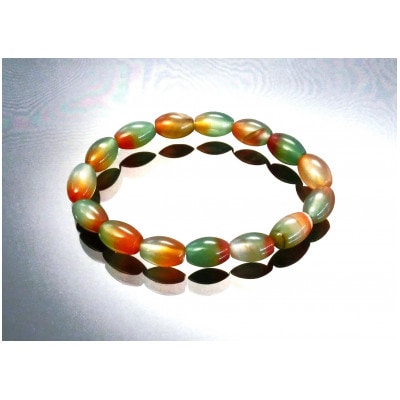 孔雀めのうのナツメ型ブレスレット【1518221】