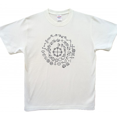 Tシャツ カタカムナ 麻炭 白 (半袖 Sサイズ)【1619674】