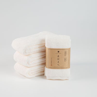 ●「泉州美人」フェイスタオル　雲母 4枚セット【1724814】