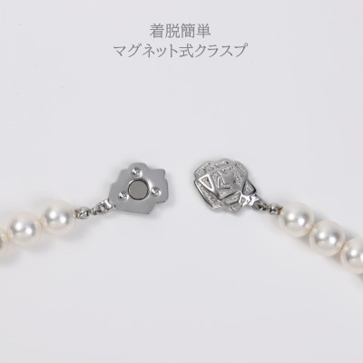 【RoseYumiRose】9mm&10mmパール2点セット(ネックレス/ピアス)ホワイト【配送不可地域：沖縄県】【1734608】