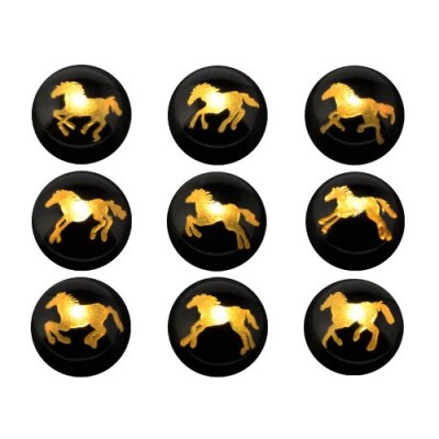 万事馬九行く(うまくいく)九頭の馬・黒天眼石ブレスレット【配送不可地域：沖縄県】【1697655】