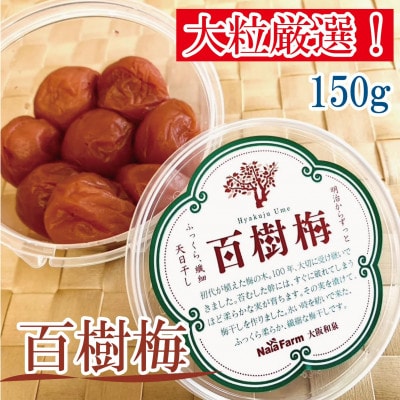 【希少な大玉】和泉市産 百樹梅150g×1パック　大粒厳選 豊かな香りと肉厚な果肉[なやファーム]【1741264】