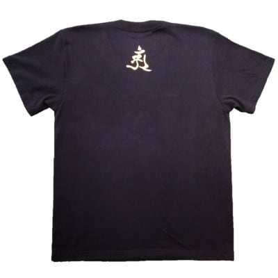 手描きTシャツ 仏画 普賢菩薩 黒 (半袖 XLサイズ)【1615124】