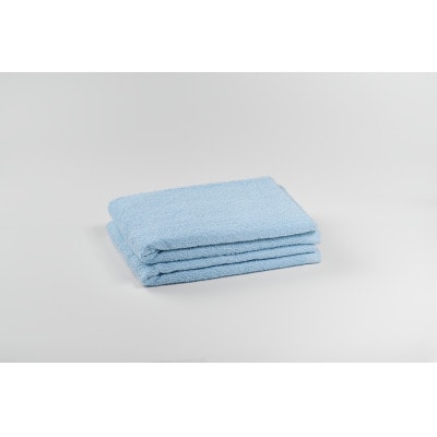 ●【日本製】ホテルスタイル ミニバスタオル　スカイブルー 2枚セット【1724684】