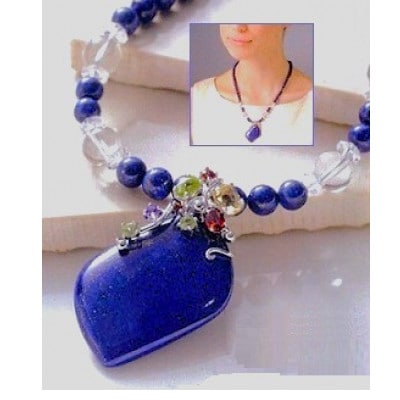 ラピスラズリの宝石ネックレス【配送不可地域：沖縄県】【1690173】