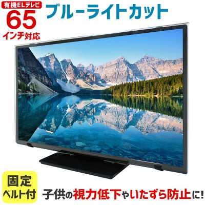65MBL-EL　65インチ用　テレビ画面保護パネル　ブルーライトカットタイプ　位置調整スペーサー付【1669391】