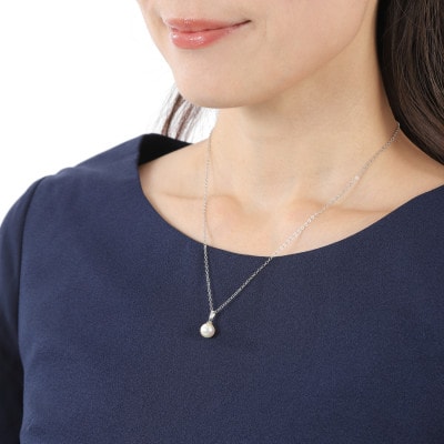 【RoseYumiRose】8mmパール3点セット(ネックレス/ペンダント/イヤリング)ホワイト【配送不可地域：沖縄県】【1663075】