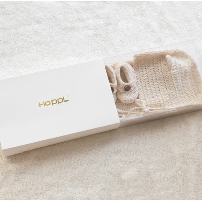 HOPPL(ホップル)ニューボーンニットセット(手編みオーガニックコットン使用)【1628338】