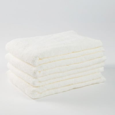 ●★【日本製】ホテルスタイル バスタオル　オフホワイト 4枚セット【1725472】
