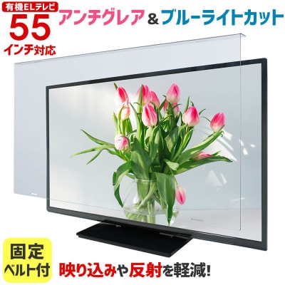大阪府和泉市　有機ELテレビ55インチ用　テレビ画面保護パネル　アンチグレアタイプ　テレビガード【1669353】