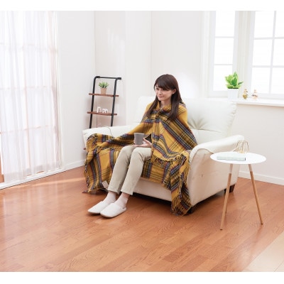 ホットスローケット　(電気ブランケット)　カーキー(約170×130cm)【1608417】