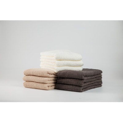 ●【日本製】ホテルスタイル バスタオル　ベージュ・ダークブラウン・オフホワイト 9枚セット【1724585】