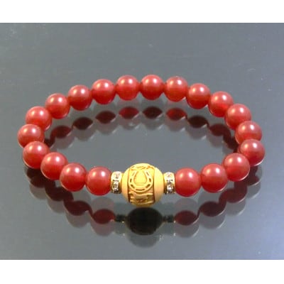 万事が馬九行く・柘植の九頭の馬ブレスレット　赤めのう【1703451】