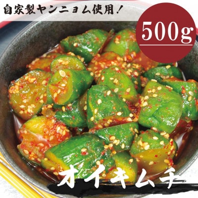 オイキムチ(500g)きゅうりキムチ　慶尚北道英陽産の唐辛子使用!自家製ヤンニョム　絶品おつまみ【配送不可地域：離島】【1718991】