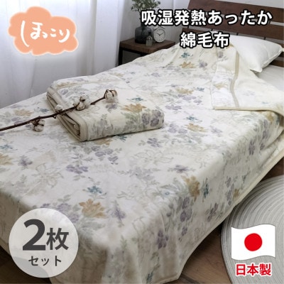 【シングル2枚組】『ほっ』とするやさしい暖かさの綿毛布  SH-36901S-2P【1644244】