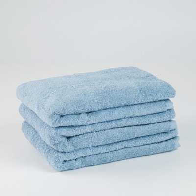 ●甘撚りバスタオル　ライトブルー3枚【1723291】