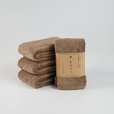 ●「泉州美人」フェイスタオル　樺茶 4枚セット【1724811】