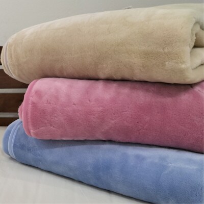 【シングルサイズ】洗える やわらか軽量アクリル毛布ピンク1枚　MO-321-PI【1506980】