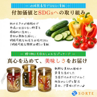 当社人気No.1!リンゴ酢と蜂蜜の甘さにタイムが上品に香る、美菜ピクルス(フルーティ)3本セット【1745325】