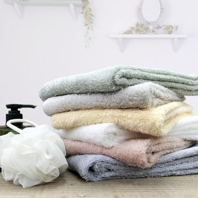 【フェイス6枚組】『贈り物に』ボックス入りオーガニックコットンタオル(33×100cm)グリーン【1651964】