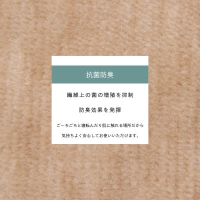 カーペット 江戸間 4.5畳 防音 ペット対応 厚手 ナンテン 261×261cm ベージュ 日本製【1525635】