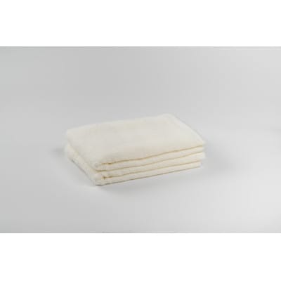 ●【日本製】ホテルスタイル ミニバスタオル　オフホワイト2枚セット【1724708】