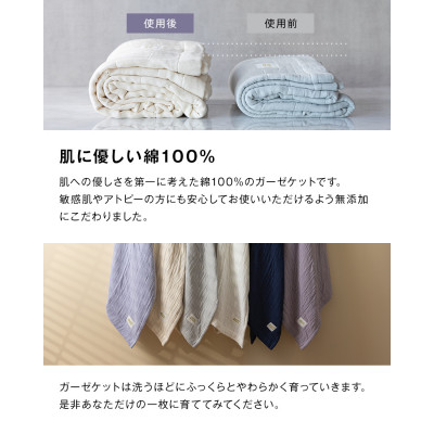 【8重ガーゼケット ベビーサイズ ネイビー】85×115cm 大阪府和泉市産【1502405】