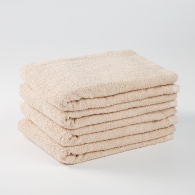 ●★【日本製】ホテルスタイル バスタオル　ベージュ 4枚セット【1725476】