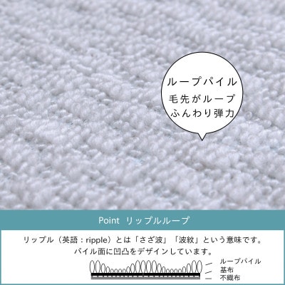 カーペット 日本製 抗菌防臭 軽量薄手 ジェミニ 261×352cm 江戸間 6畳用 グレー【1509470】