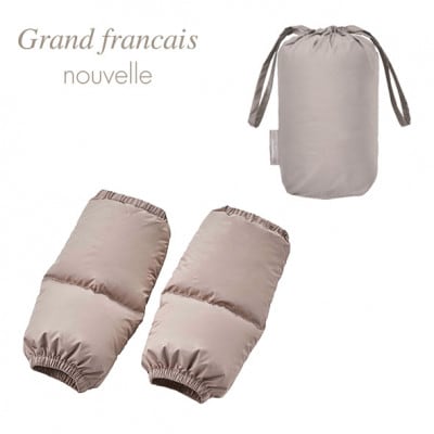 ファータッチニューマイヤーあったかふんわか毛布&ダウンレッグウォーマー(ハンガリーダウン) ブラウン【1674232】