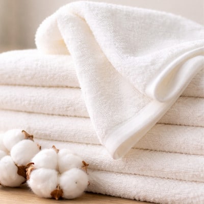 【フェイスタオル10枚組】自然由来にこだわった やさしさタオル(34×85cm) オフホワイト【1726089】