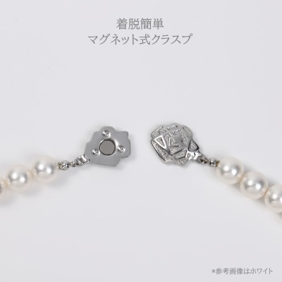 【RoseYumiRose】9mm&10mmパール2点セット(ネックレス/イヤリング)グレー【配送不可地域：沖縄県】【1734472】