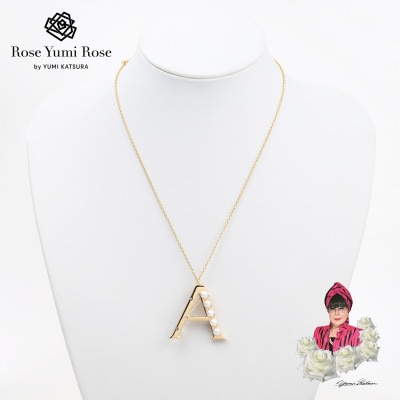 【RoseYumiRose】イニシャルパールブローチペンダント『A』【1675837】