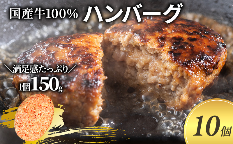 ハンバーグ 150g 10個 セット 国産 牛壱 国産牛100％ 冷凍 惣菜 おかず 真空パック 煮込みハンバーグ お肉 肉 牛肉 牛 淡路島 たまねぎ 手作り ギフト 贈り物 プレゼント 大阪 柏原市