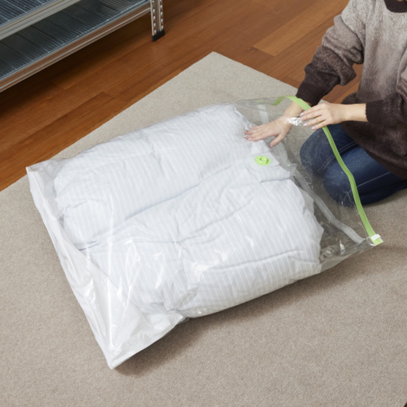 日本製 ふとん圧縮袋 Mサイズ (2枚入り) 2箱セット (シングル掛けふとん用)