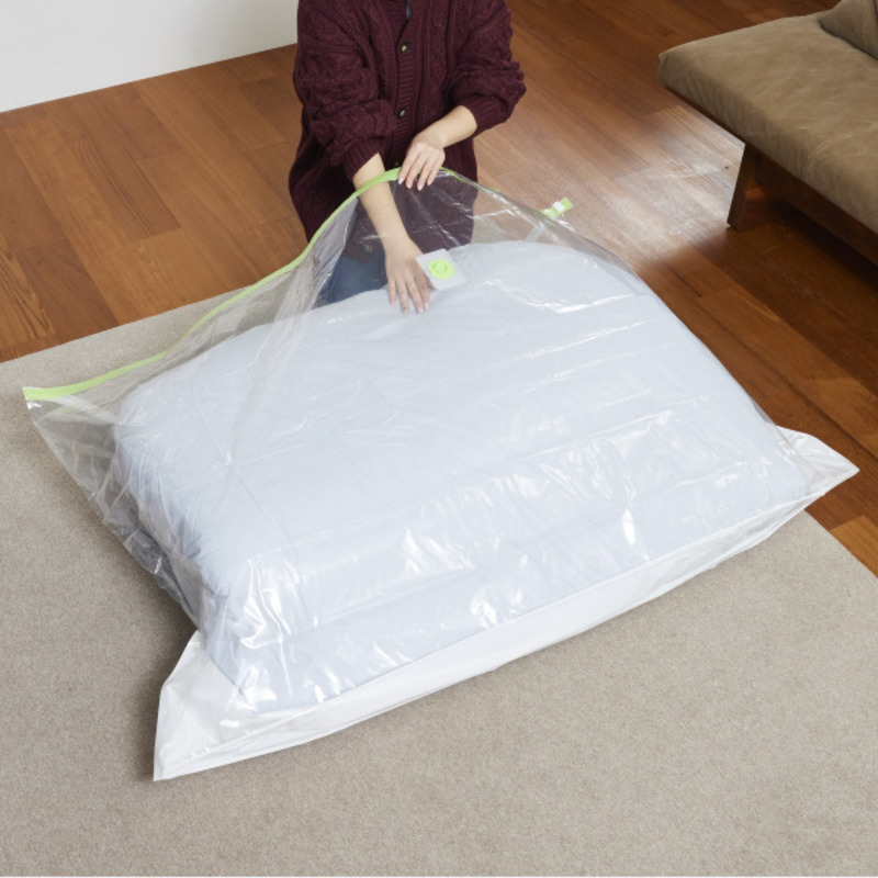 日本製 ふとん圧縮袋 Lサイズ (2枚入り) 2箱セット (ダブル掛け大きいふとん用)