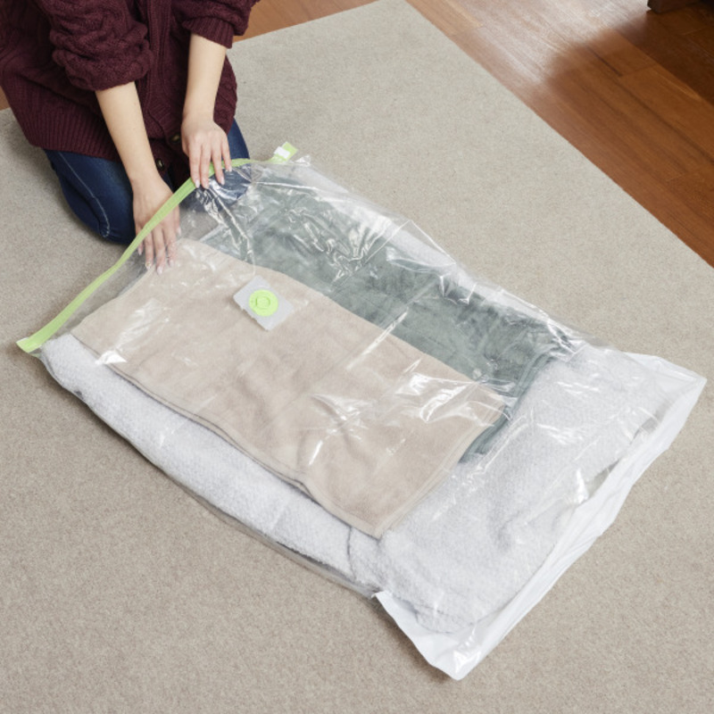 日本製 ふとん圧縮袋 Sサイズ (2枚入り) 2箱セット (毛布・タオルケット・夏ふとん用)