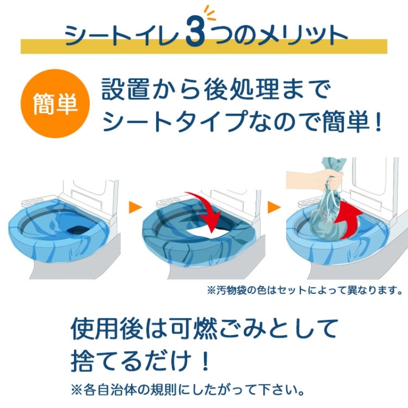 防災 簡易トイレ 200回分 セット シートイレ 防災トイレ