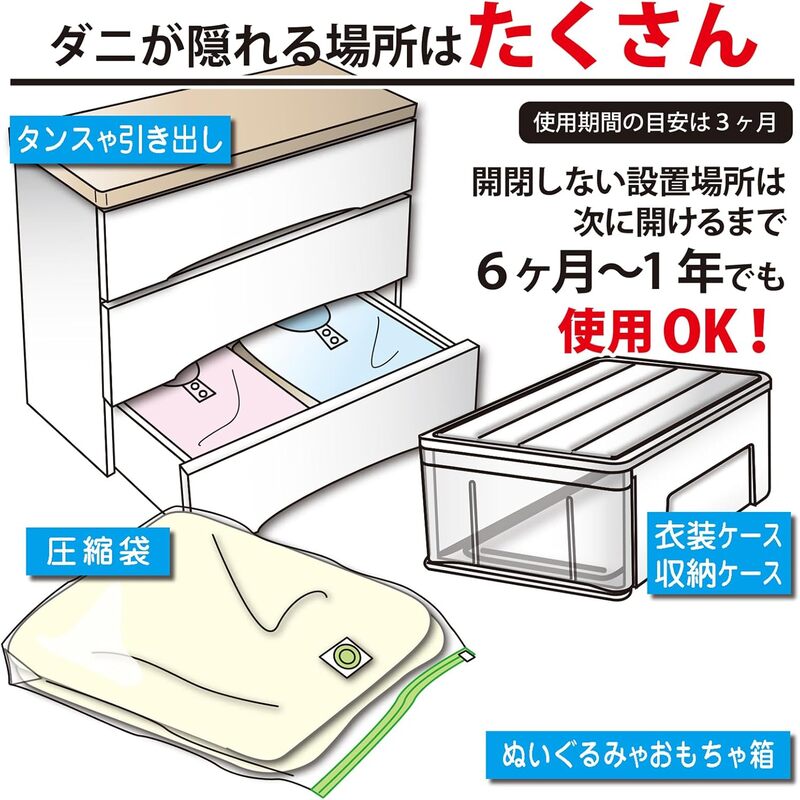ダニ捕りパック ブラックホールSサイズ 3個入ｘ5点セット