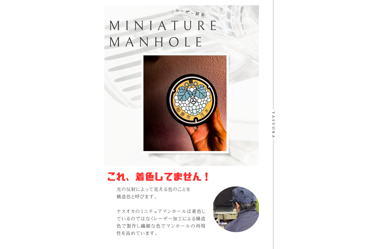 チタン製ミニチュアマンホール【シャインマスカット】